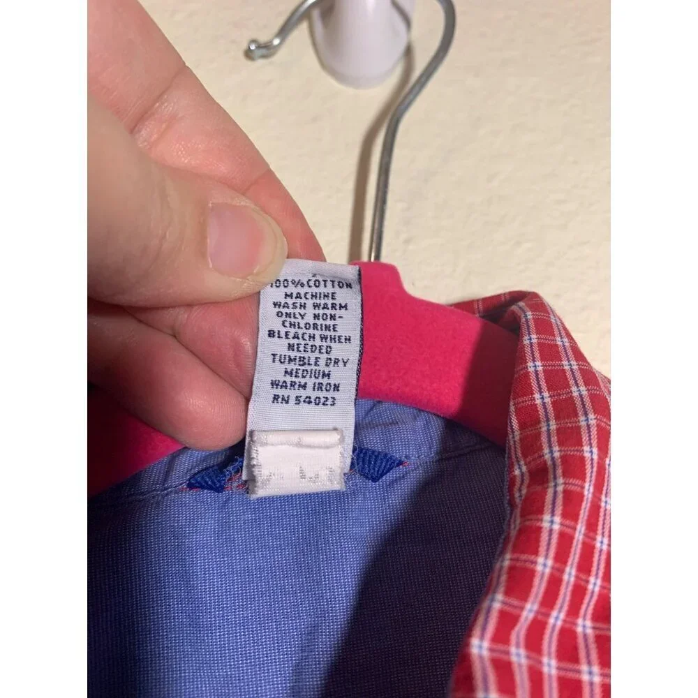 Baby Gap Long Sleeve Button Up Shirt Plaid Red Dress Casual Boys Size 5 Years